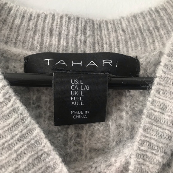 Tahari Grey Knit Sweater - Picture 3 of 4